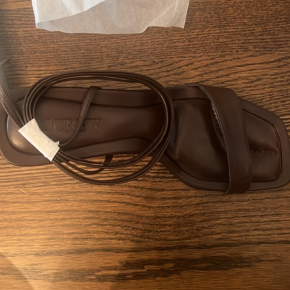 NWT great X-Mas gift!! J.Crew Leni Sandal, chocolate brown, sz 8.5. New in box! - Picture 4 of 10